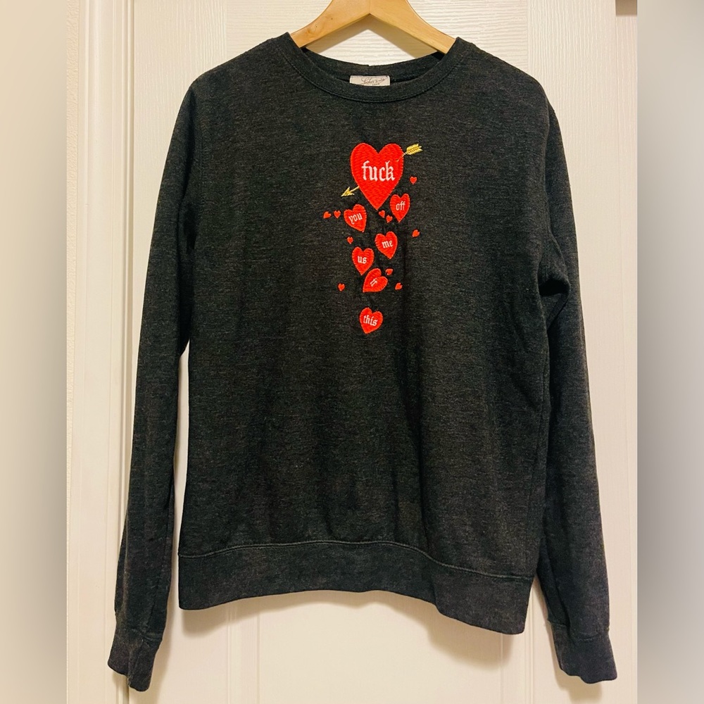 Locher’s Paris F*#?! You Off Me Us It This Sweater Medium Retired Design